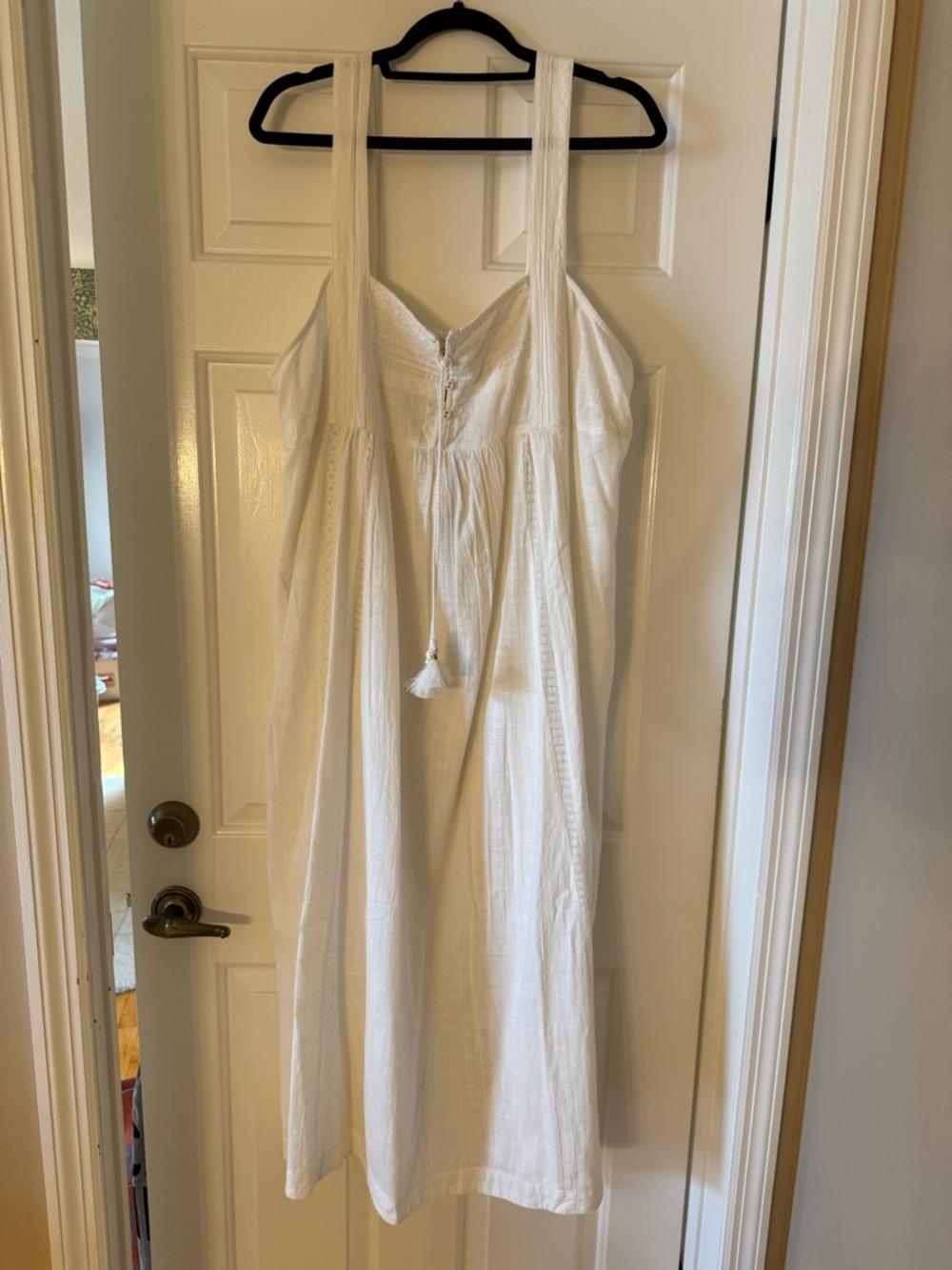 Spell 3xl Stevie Lace White Cotton Tie-Front Sundress